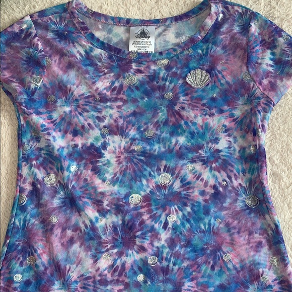 Disney Ily Purple Blue Mesh Swim Cover Up 5/6 GUC Tie Dye - Picture 2 of 15